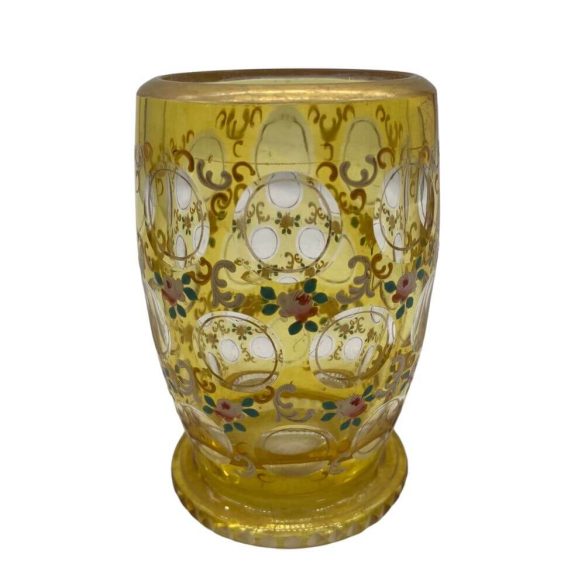 Biedermeier sárga pohár