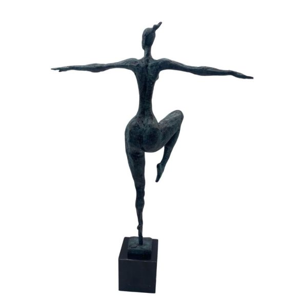 Francia női bronz szobor 