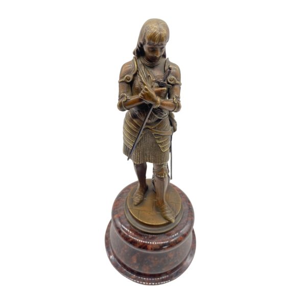 Eutrope Bouret- Jean D'arc bronz szobor 