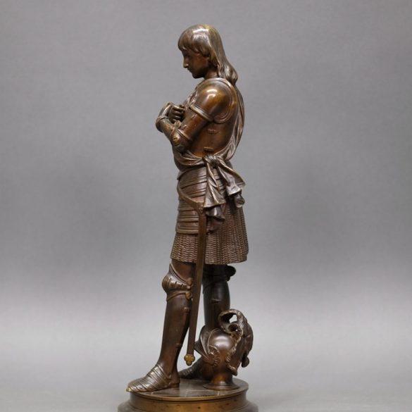 Eutrope Bouret- Jean D'arc bronz szobor 
