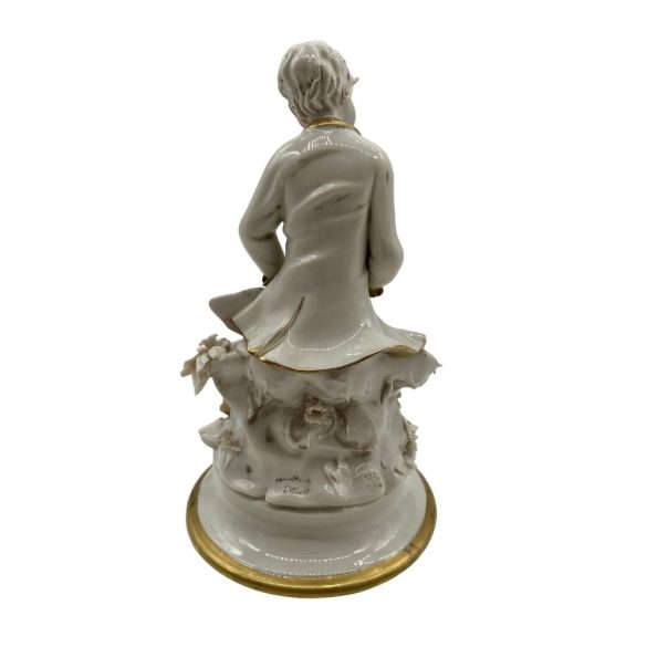 Olasz, nápolyi rokokó kisfiú porcelán 