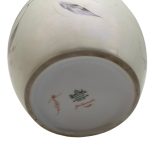  Rosenthal porcelánváza Fritz von Stockmayer japonizáló színes festményével. 1940-es évek