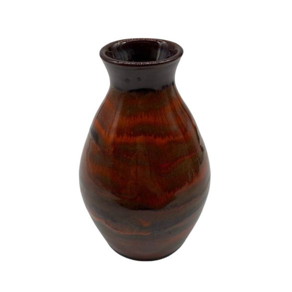 Iparművészeti narancs-okker váza