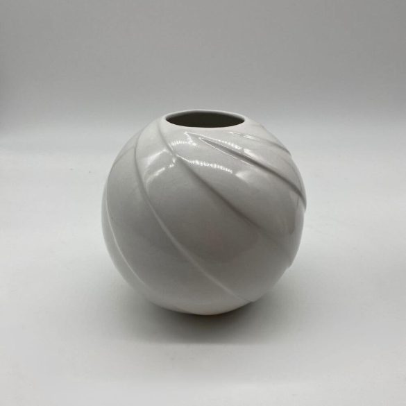 Art deco stílusú fehér porcelán váza 