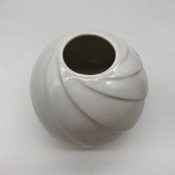 Art deco stílusú fehér porcelán váza 