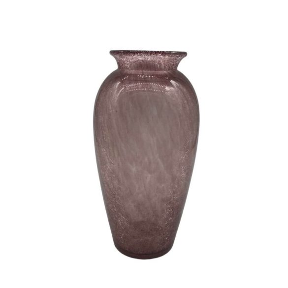 Karcagi repesztett fátyolüveg váza 