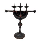 Pap Zoltán: Brutalista bronz gyertyatartó 