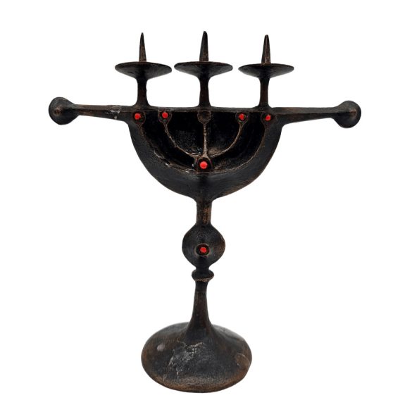 Pap Zoltán: Brutalista bronz gyertyatartó 