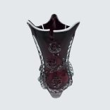 Art deco üveg  váza rózsa motívummal