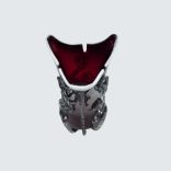 Art deco üveg  váza rózsa motívummal